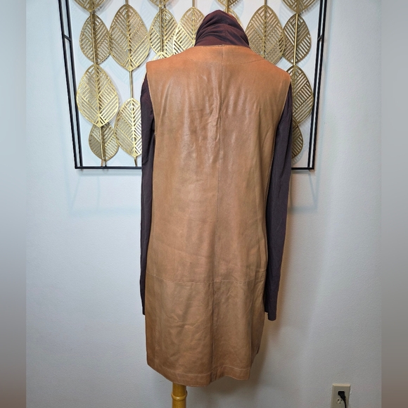 Vince Leather Sleeveless Dress Size 4 - Picture 3 of 8